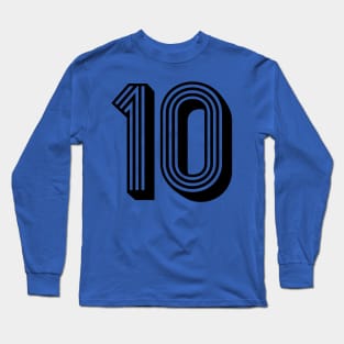 Mexican Team Sports # 10 - Black Long Sleeve T-Shirt